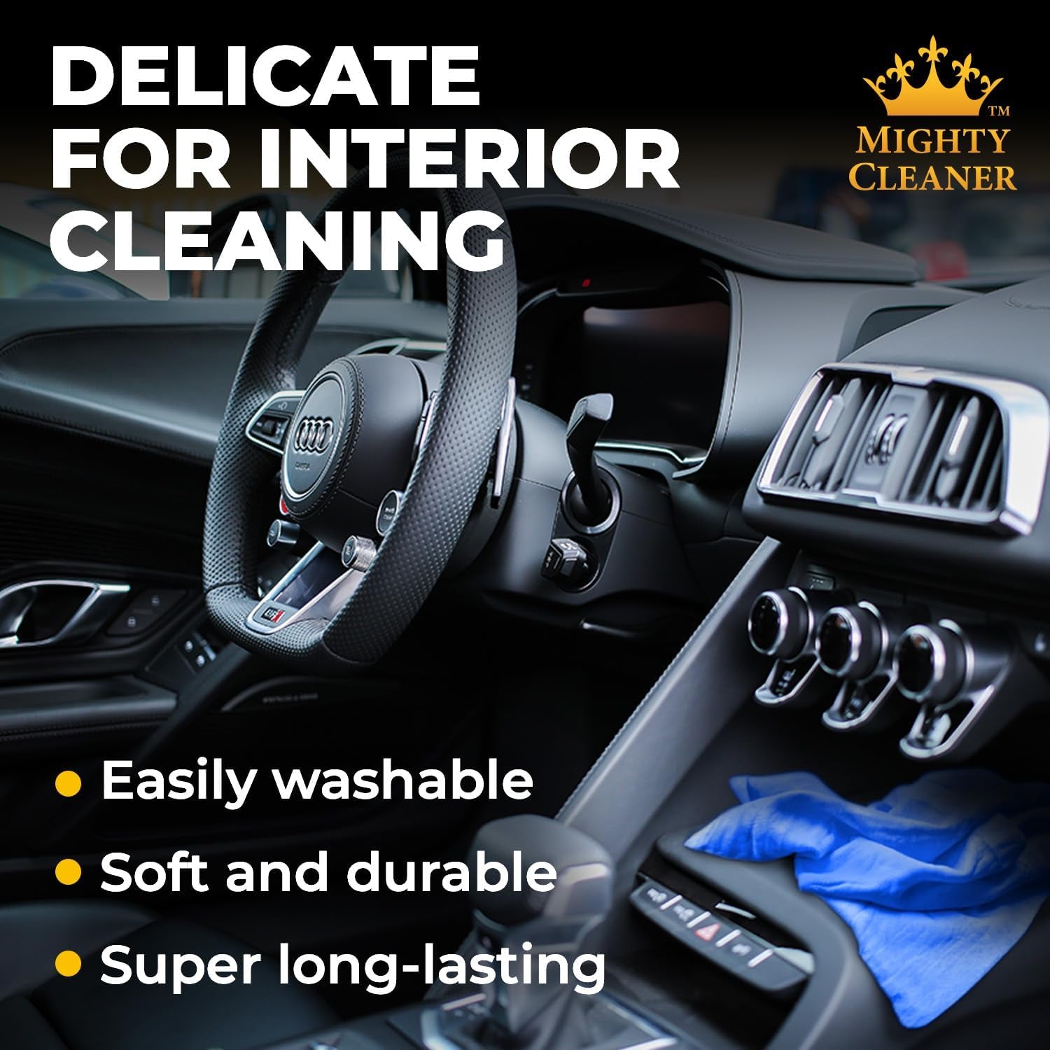 Premium Shammy Cloth for Car Drying - 26”X7” - Super Absorbent Chamois Towel for Car - Scratch-Free, Reusable & Soft