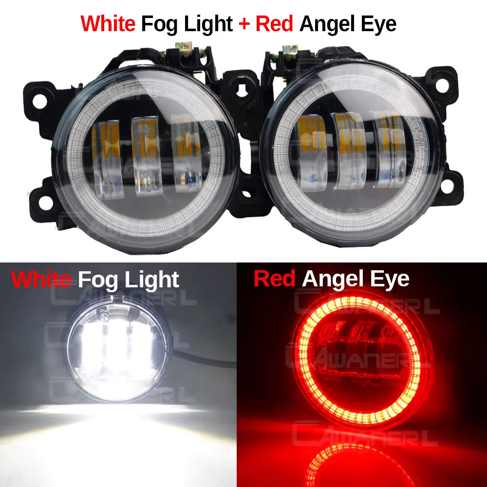 Car Adjustable LED Angel Eye Fog Light Daytime Running Lamp DRL H11 2 Pieces for Subaru WRX STI 2015 2016 2017 2018 2019 2020