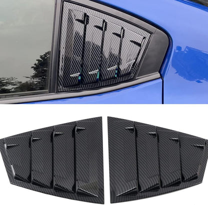 Rear Side Window Louvers Compatible with Subaru WRX STI 2015-2021 Scoop Shades Cover Blinds Air Vent (Carbon Fiber Style)