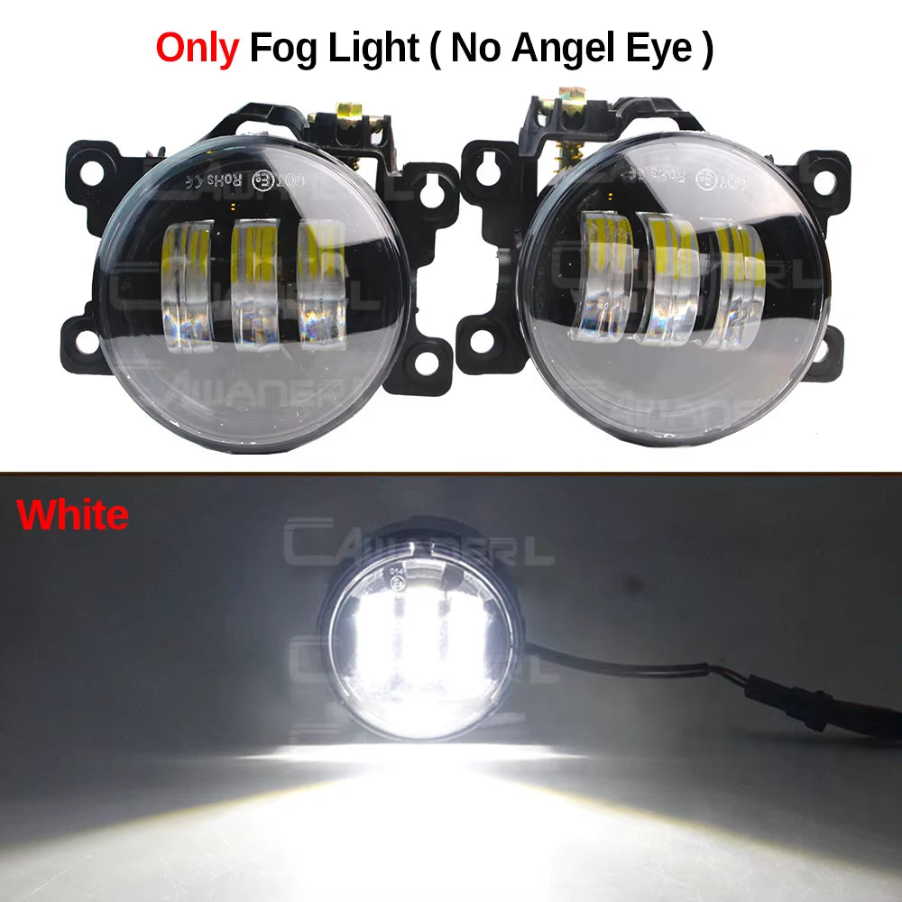 Car Adjustable LED Angel Eye Fog Light Daytime Running Lamp DRL H11 2 Pieces for Subaru WRX STI 2015 2016 2017 2018 2019 2020