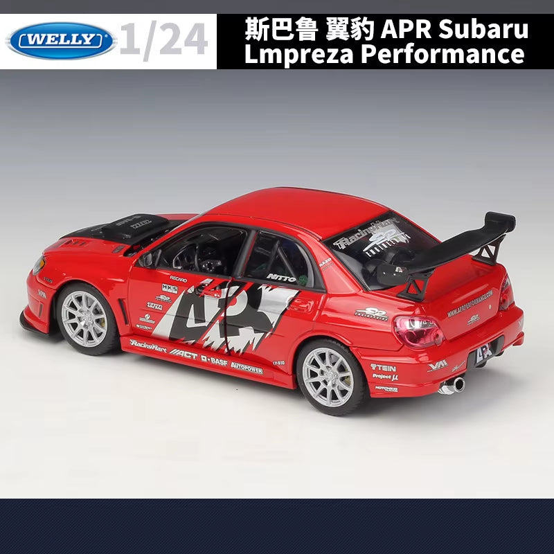 1:24 APR Subaru Lmpreza Performance Alloy Car Model Diecasts Metal Toy Car Model Simulation Collection Childrens Toy Gifts