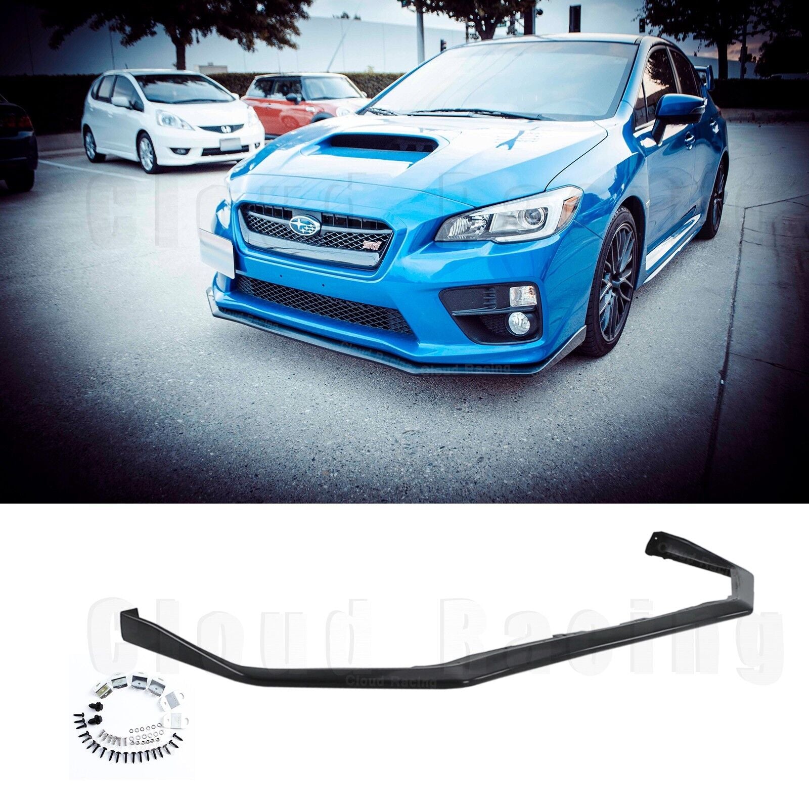 1Pc for 15-21 Subaru WRX STI V-Limited Style Front Bumper Lip Splitter Urethane