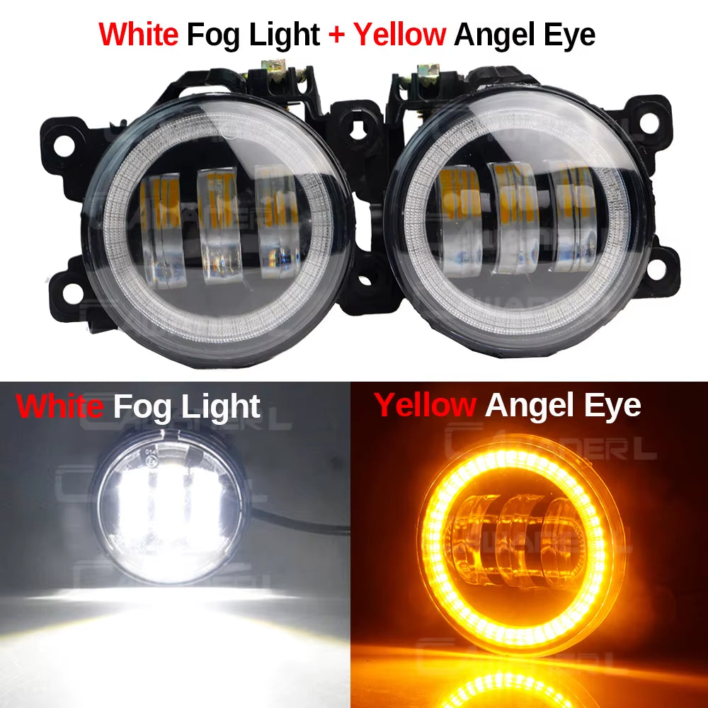 Car Adjustable LED Angel Eye Fog Light Daytime Running Lamp DRL H11 2 Pieces for Subaru WRX STI 2015 2016 2017 2018 2019 2020