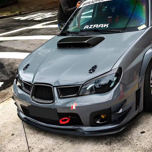 Car Headlight Lips Brows Fits Subaru Impreza GDF WRX STI 9 2006 2007, Real Carbon Fiber Accessories Tuning Body Kit