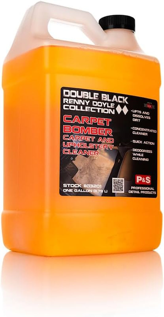 - Carpet Bomber Carpet and Upholstery Cleaner; Citrus-Based Cleaner Dissolves Grease and Lifts Dirt; Highly Dilutable; Great on Engines and Wheel Wells (1 Gallon)