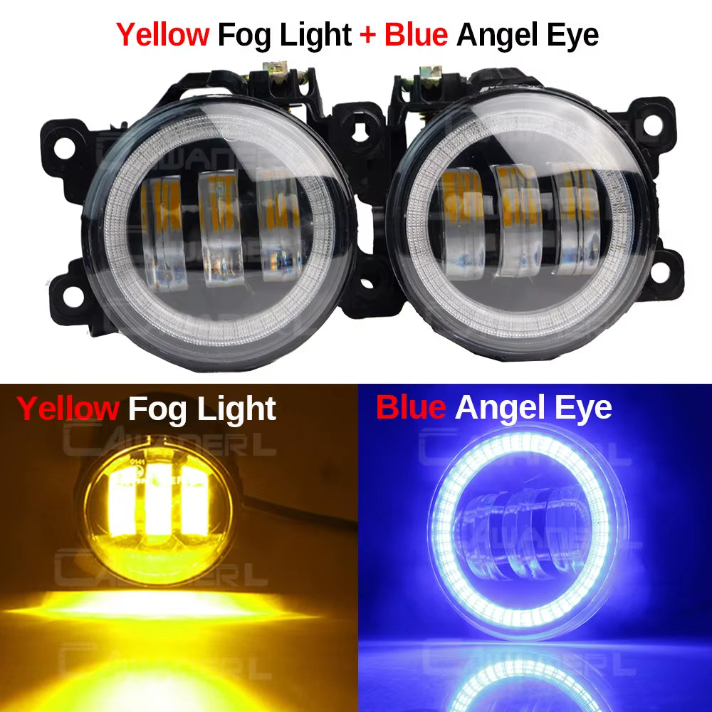 Car Adjustable LED Angel Eye Fog Light Daytime Running Lamp DRL H11 2 Pieces for Subaru WRX STI 2015 2016 2017 2018 2019 2020