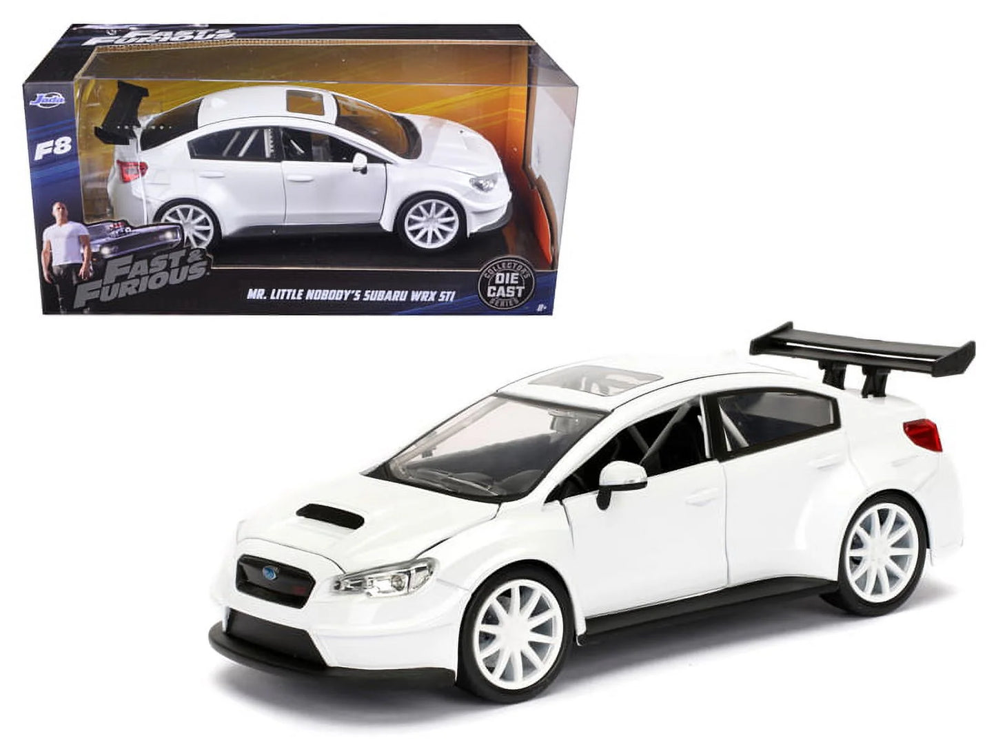 Mr. Little Nobody'S Subaru WRX STI White "Fast & Furious F8: the Fate of the Furious" Movie 1/24 Diecast Model Car