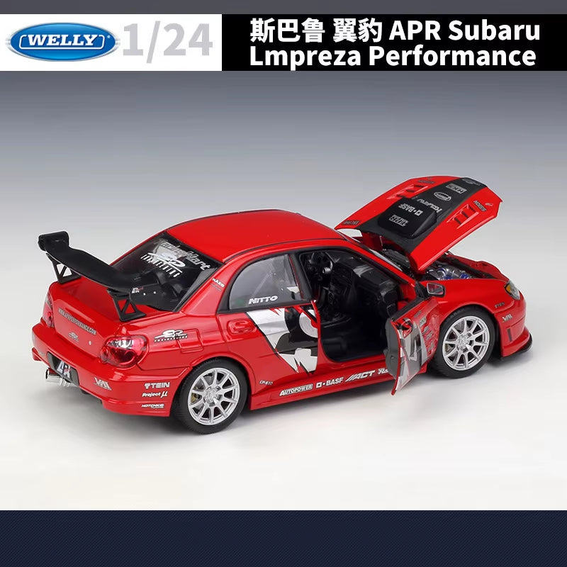 1:24 APR Subaru Lmpreza Performance Alloy Car Model Diecasts Metal Toy Car Model Simulation Collection Childrens Toy Gifts