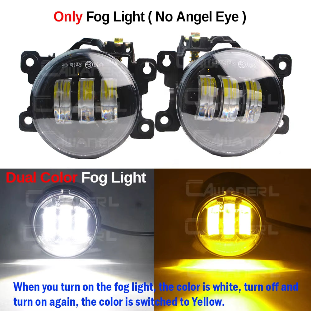 Car Adjustable LED Angel Eye Fog Light Daytime Running Lamp DRL H11 2 Pieces for Subaru WRX STI 2015 2016 2017 2018 2019 2020