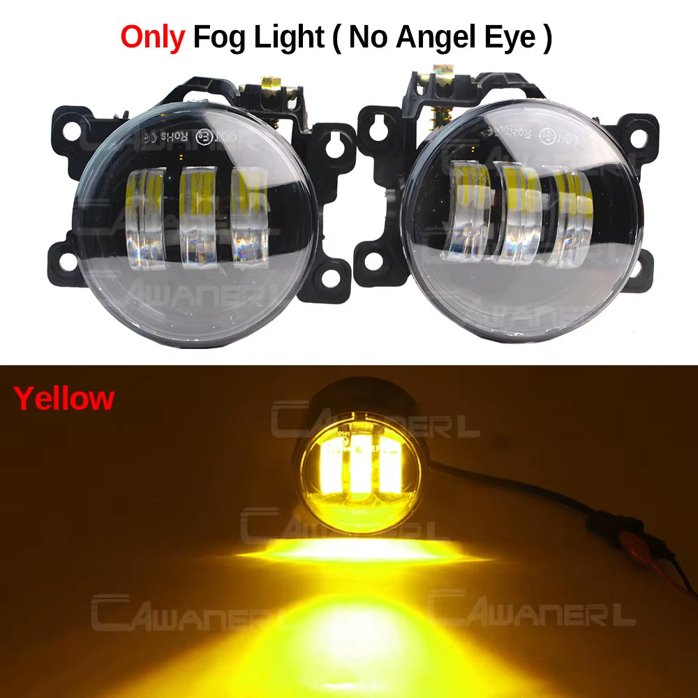 Car Adjustable LED Angel Eye Fog Light Daytime Running Lamp DRL H11 2 Pieces for Subaru WRX STI 2015 2016 2017 2018 2019 2020