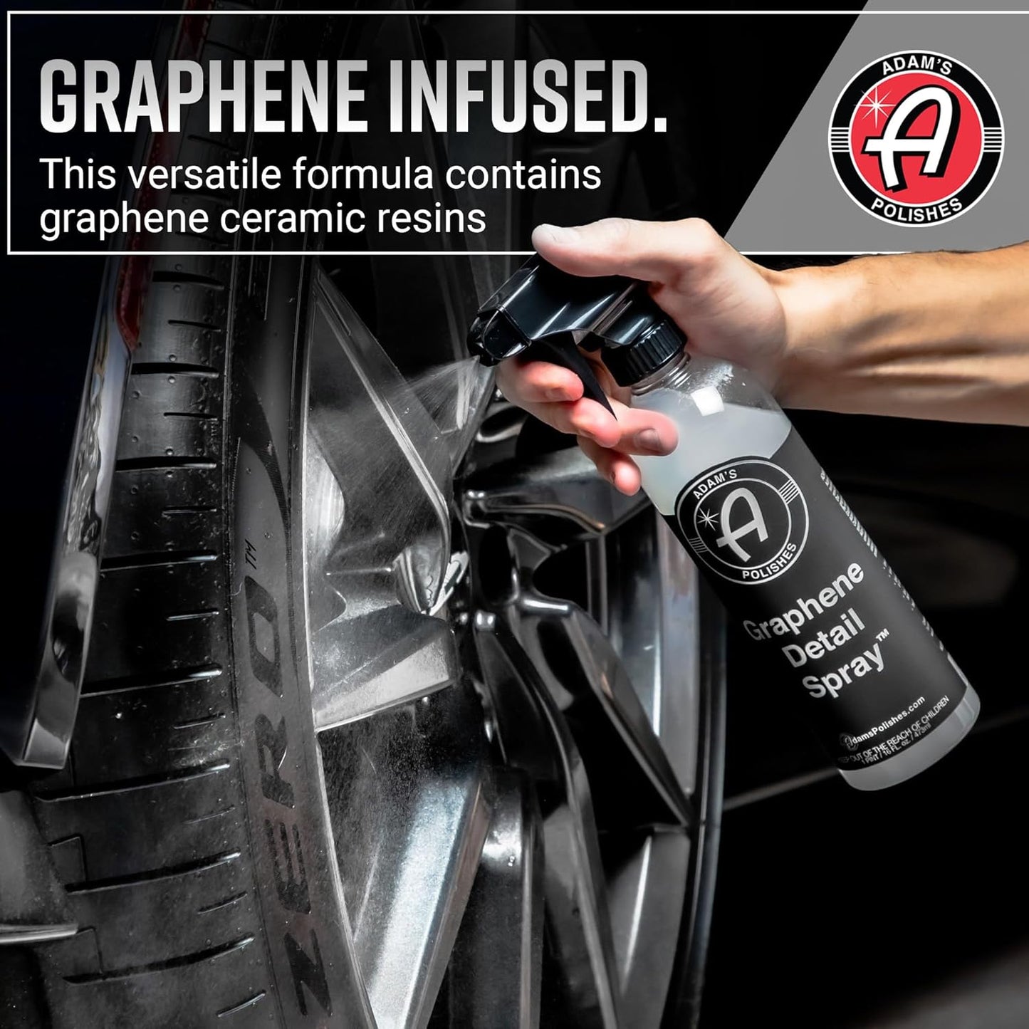 Adam’S Graphene Detail Spray (16 Fl Oz) - Extend Protection of Waxes, Sealants, & Coatings | Waterless Detailer Spray for Car Detailing | Clay Bar, Drying Aid, Add Ceramic Graphene Protection