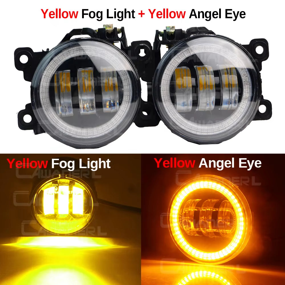 Car Adjustable LED Angel Eye Fog Light Daytime Running Lamp DRL H11 2 Pieces for Subaru WRX STI 2015 2016 2017 2018 2019 2020