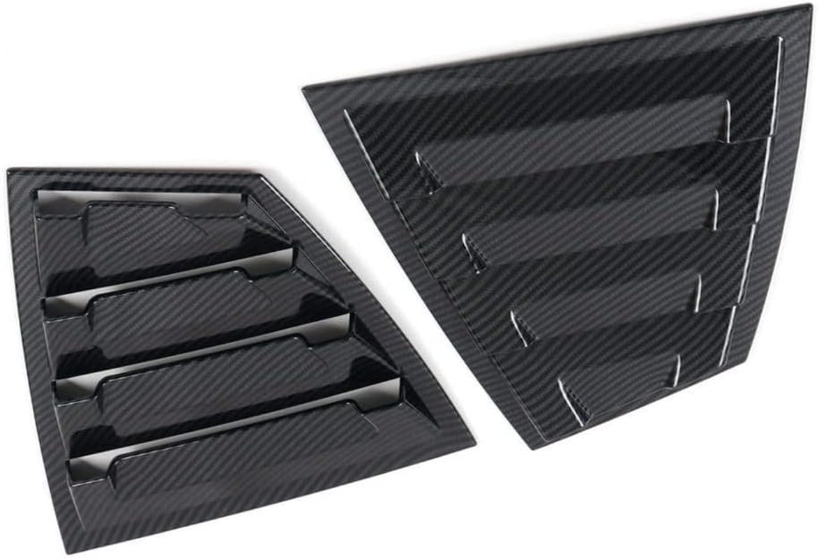 Rear Side Window Louvers Compatible with Subaru WRX STI 2015-2021 Scoop Shades Cover Blinds Air Vent (Carbon Fiber Style)