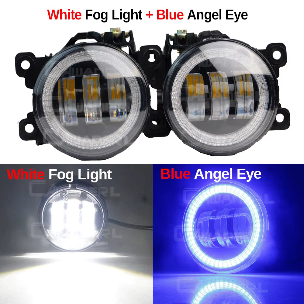 Car Adjustable LED Angel Eye Fog Light Daytime Running Lamp DRL H11 2 Pieces for Subaru WRX STI 2015 2016 2017 2018 2019 2020