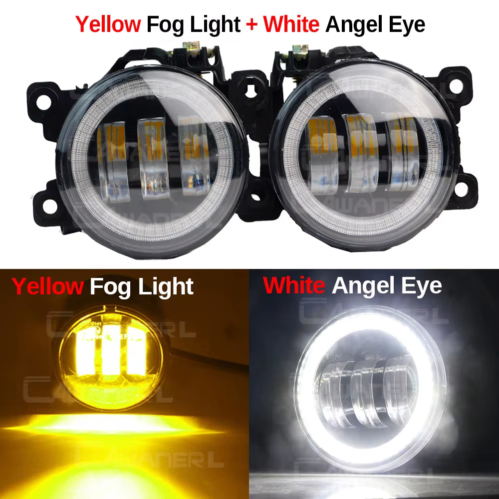 Car Adjustable LED Angel Eye Fog Light Daytime Running Lamp DRL H11 2 Pieces for Subaru WRX STI 2015 2016 2017 2018 2019 2020